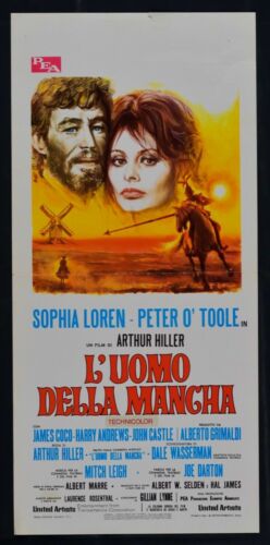 Affiche L'Homme Della Mancha Sophia Loren Peter O'Toole Hiller Arthur Coco N72 - Zdjęcie 1 z 2