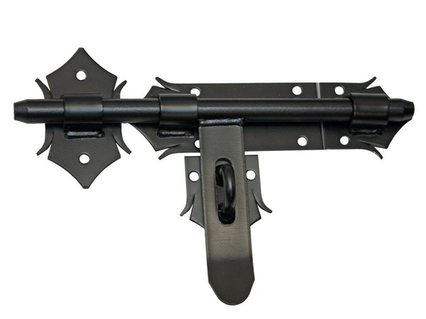 TüRriegel 270/16 Torriegel Schubriegel Torschieber Schlossriegel Verziert Schw-image