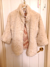 Womens Charlotte Russo Faux Fur Coat Size L