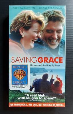 Saving Grace (VHS,2000) Craig Ferguson, Brenda Blethyn Promotional Copy Sealed !