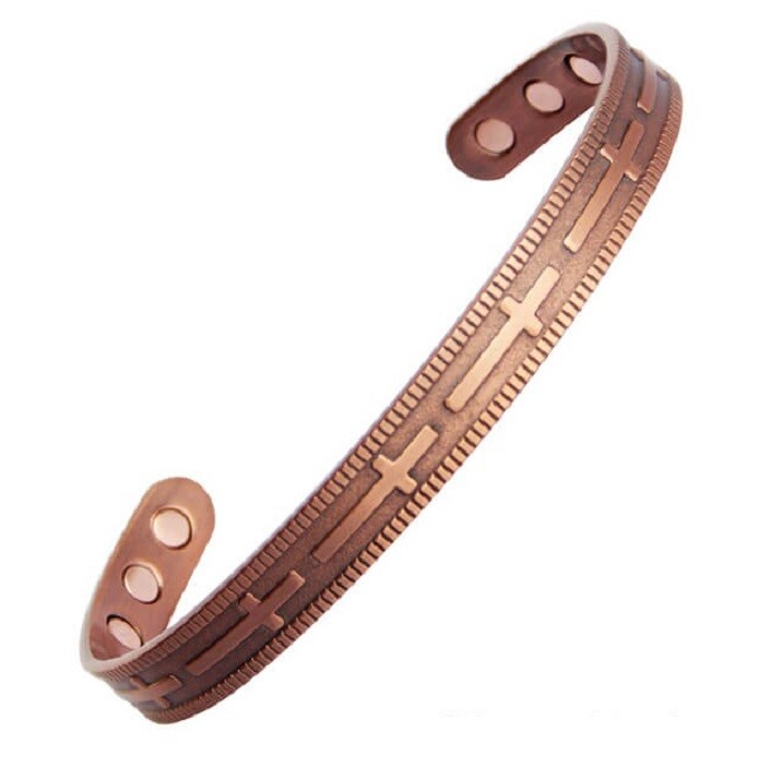 Bracelet magnétique Providence en cuivre contre les raideurs articulaires de l'adulte