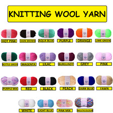 Soft Double Knitting Wool Yarn 100g Assorted Colours for Sewing and Crafts