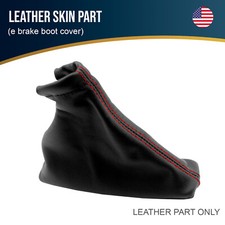Fits 2005-2019 Nissan Frontier Leather E Brake Boot Cover Red Stitch