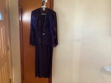 RM Richards Women's Long and Classic Sequins Cascade 2pcs Dress size 12