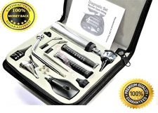 Professional 2.5V Otoscope, Ophthalmoscope & Illuminator Diagnostic Set W/Zipper