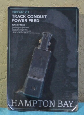 Hampton Bay 2400-Watt Black Linear Track Conduit Power Feed 804899 New 