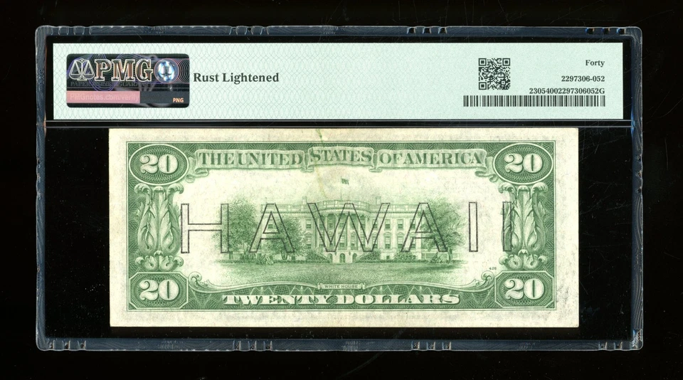 DBR 1934-A $20 FRN Hawaii Fr. 2305 PMG XF-40 Serial L87413502A - Image 2 of 2