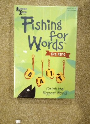 New Sealed Fishing For Words Dice Game by University Games 2-4 Players Ages 8+
