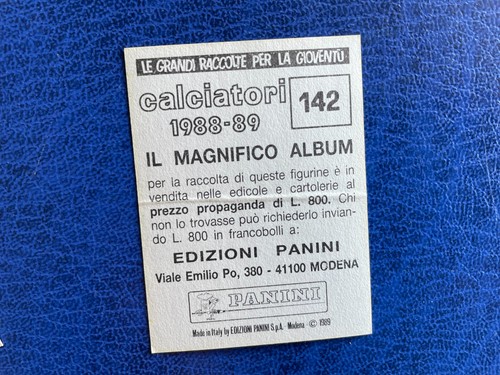 PANINI CALCIATORI 1988/89 JUVENTUS TACCONI N 142 ESAURITA CON VELINA ORIGINALE - Foto 2 di 2