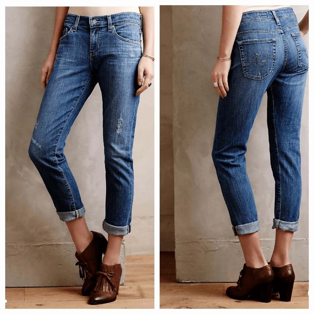 Anthropologie AG Adriano Goldschmied Nolan Relaxed Slim Jeans Size 28R