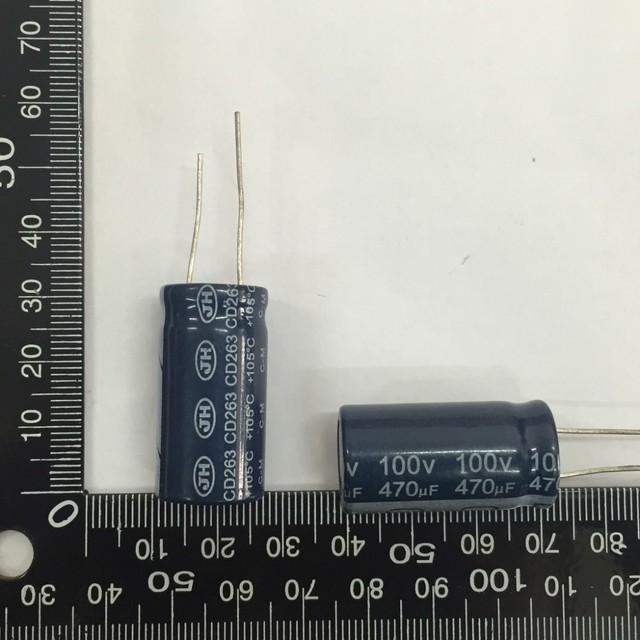 3Pcs 100v 470uF 100V CD263 BK JiangHai standard Capacitor 16x31mm 105 ...