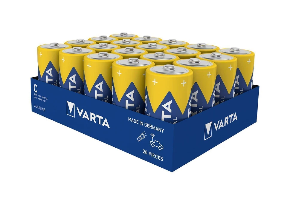 2 x Varta Industrial Pro 4014 C Batterie Baby LR14 Alkaline 1,5V 20er Tray