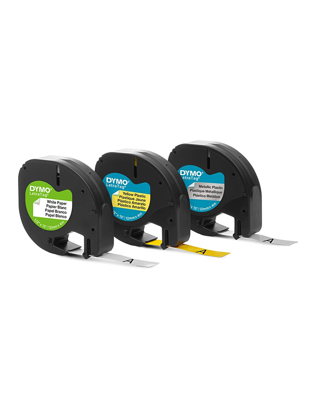 DYMO Nastri etichettatrice LetraTag 3 pezzi Colori Assortiti