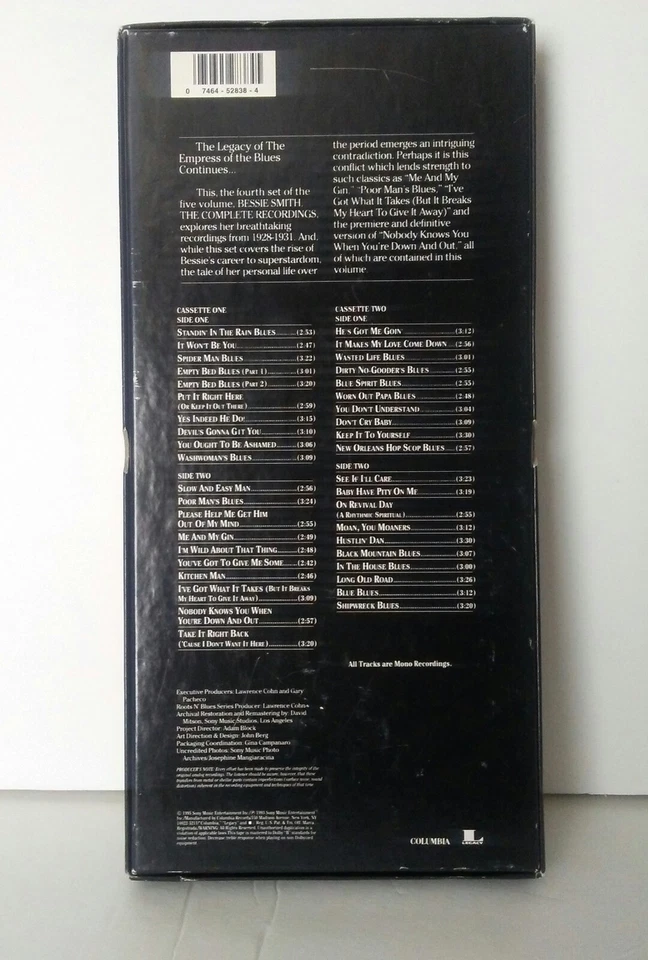 The Complete Recordings, Vol. 4 [Box Set] by Bessie Smith 2 Cassettes- SEALED - Image 3 of 4