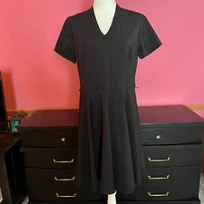 Pendleton Black Wool A-line Dress Lined Womens Size 12