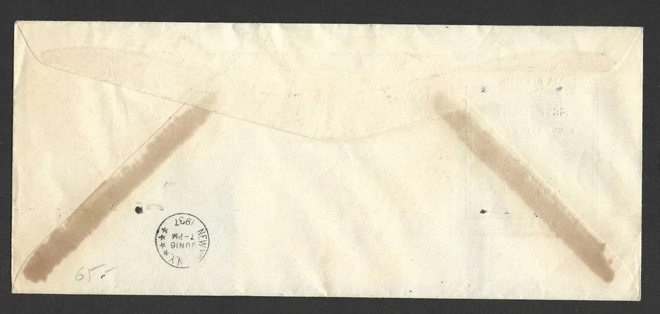 BERMUDA 1937 FIRST FLIGHT BERMUDA TO N.Y. R.M.A. CAVALIER FLIGHT SIGNED BY PILOT - Image 2 of 2