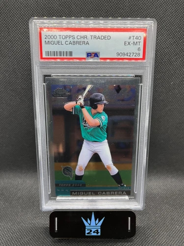 Miguel Cabrera 2000 Topps Chrome Traded T40 RC Rookie Card PSA 6 Florida Marlins