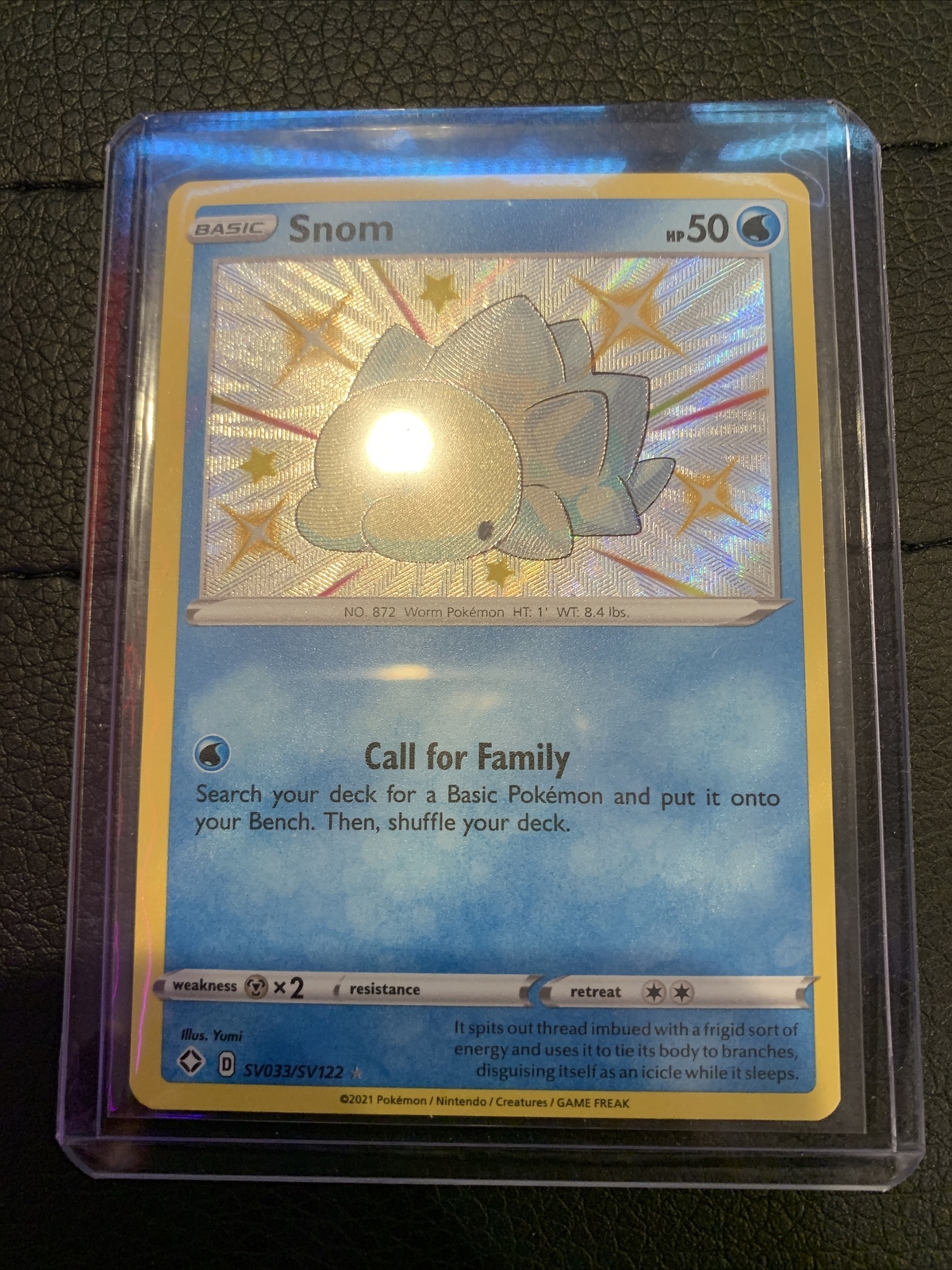 Pokemon - Shining Fates - Shiny Snom Holo Rare SV033 - NM