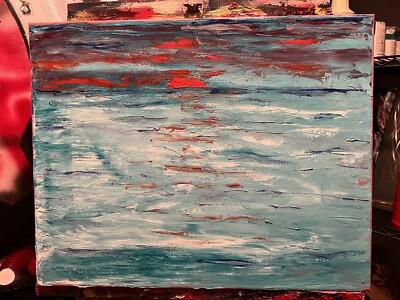  Shadow Of The Pier   Painting Canvas #michaelscottwoodcock 16 X 20