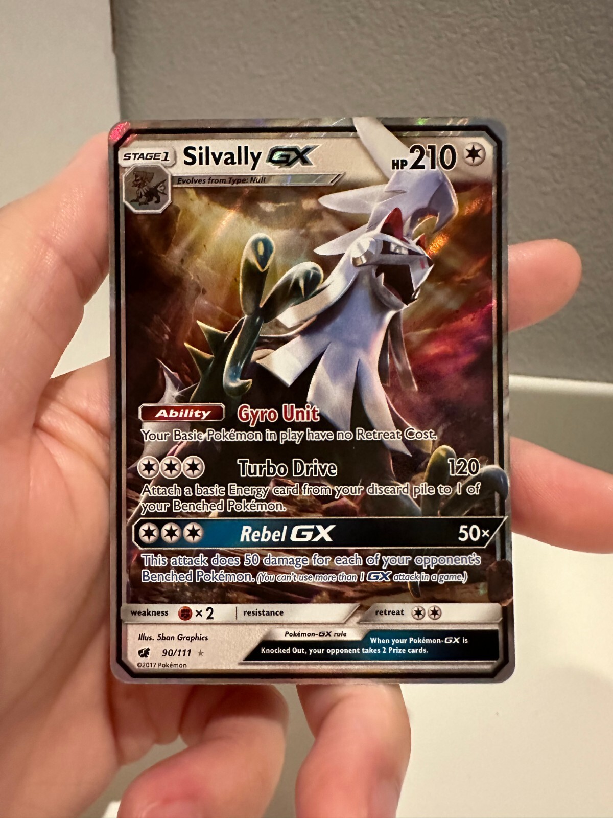 Silvally GX 90/111 S&M Crimson Invasion Holo Ultra Rare Pokemon Card NM 1224#027