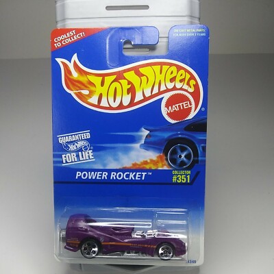 1996 Hot Wheels Coolest To Collect Power Rocket Collector #351 Purple -Nice!