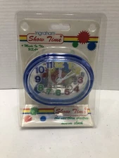 Ingraham 80’s Show Time Retro Clear Transparent Alarm Clock Toastmaster 49 626