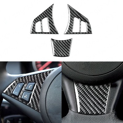 Real Carbon Fiber Steering Wheel Panel Cover Trim For BMW 5 Series E60 04-2010