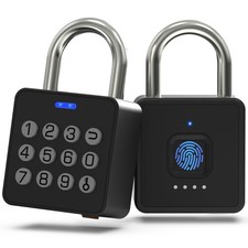 Fingerprint Padlock with , Combination Lock for Locker with Bluetooth APP Acc...