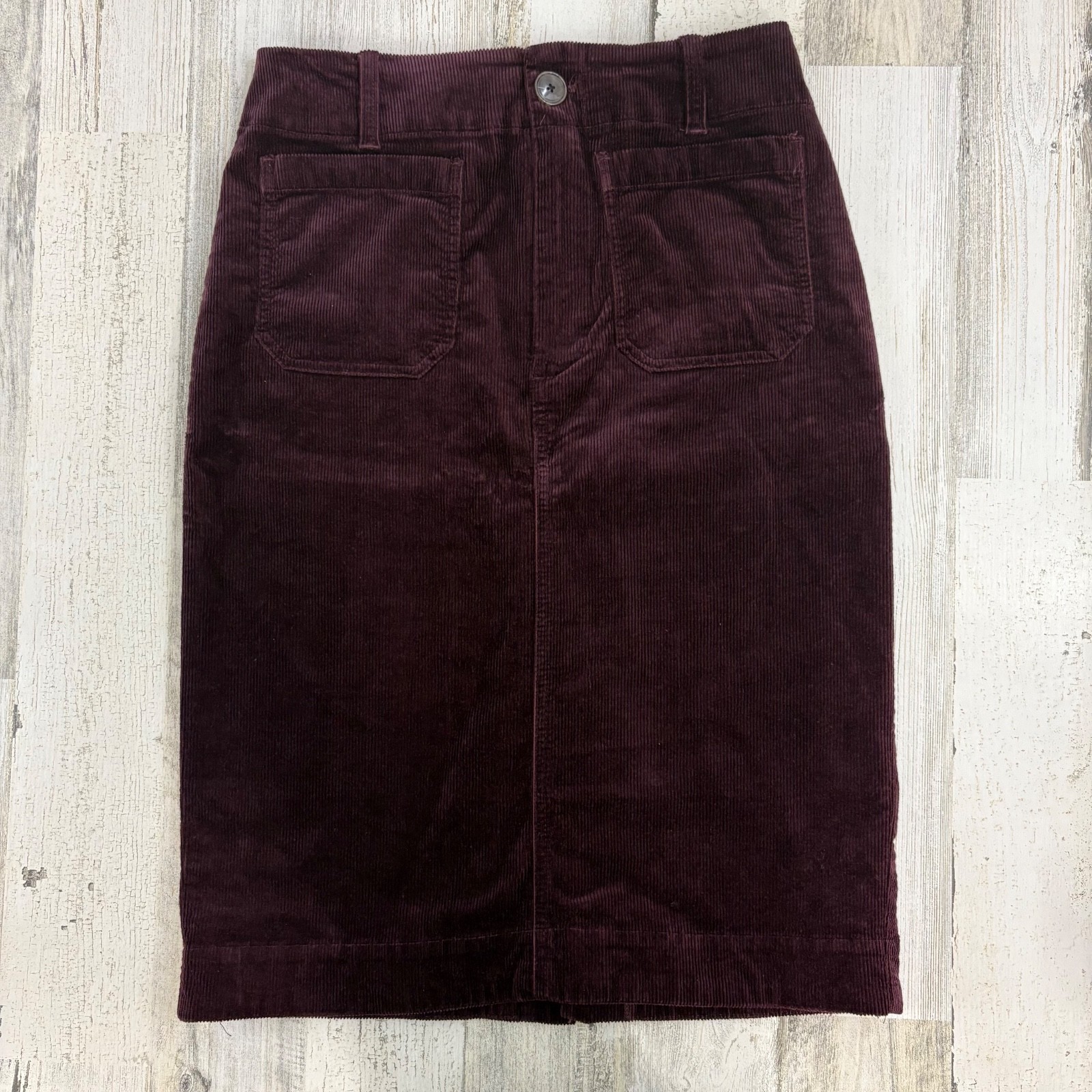 Anthropologie Skirt Burgundy Purple Wine Corduroy Maeve Size Small