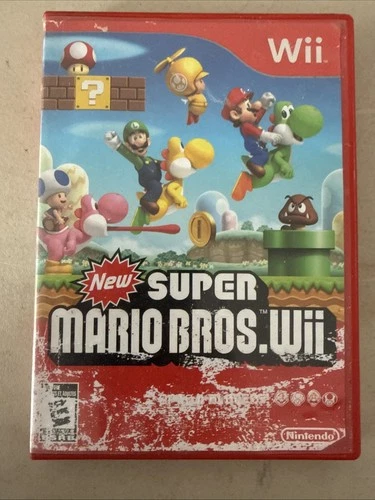 New Super Mario Bros. Wii (Nintendo Wii, 2009) Complete w/Manual