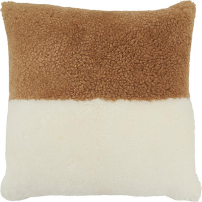 Elegant Two-Tone Sheep Fur Down-Filled Pillow by