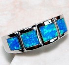 Australian Opal Inlay 925 Solid Sterling Silver Ring Sz 6 GA3-4 — photo 1