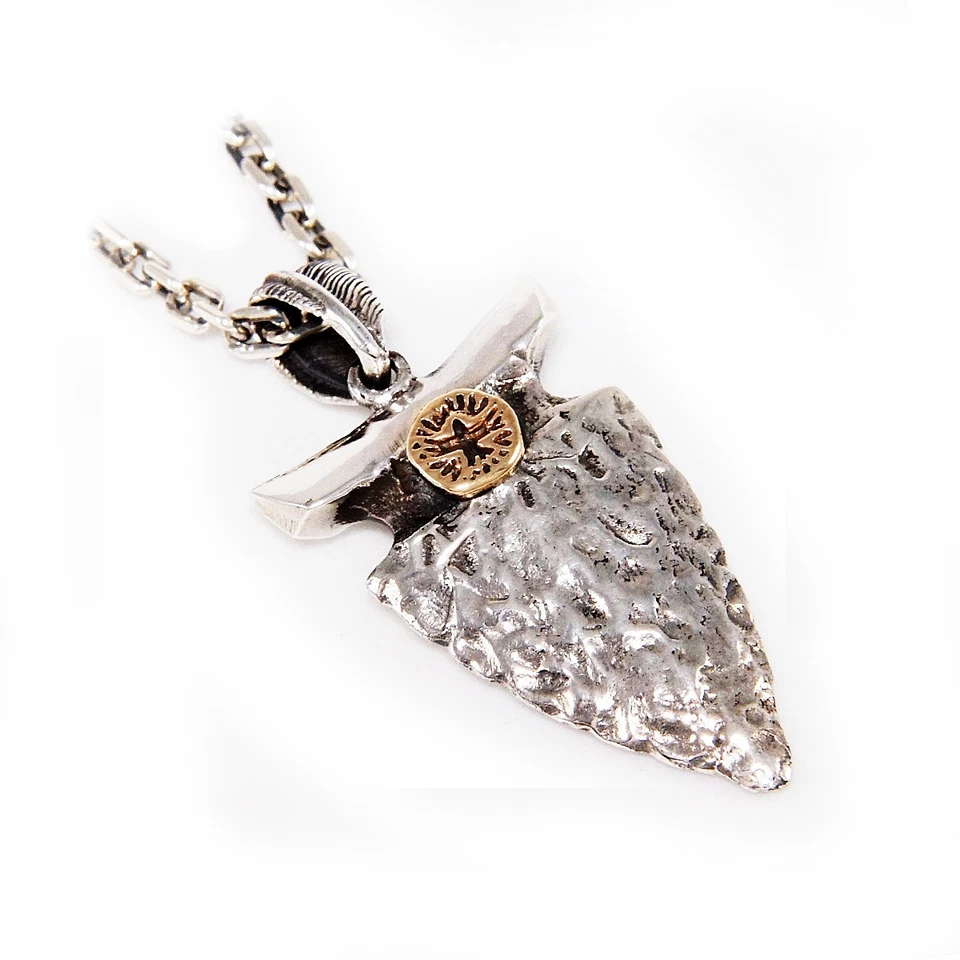 CABEZA DE FLECHA 925 PLATA ESTERLINA MOTOCICLISTA GÓTICO ROCKABILLY COLGANTE JO-031 Foto 4 de 4