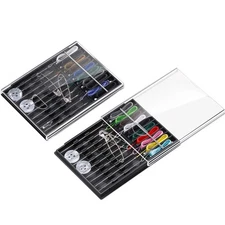 2 Boxes 20 Pcs Pre Threaded Needle Kit Assorted Color Rich Color