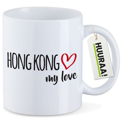 Kaffeetasse Hong Kong my love Geschenkidee Hong Kong Geschenk Präsent Mitbringse