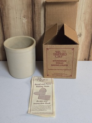 The Pampered Chef Stoneware Bread Baking Crock Never Used In Original Box