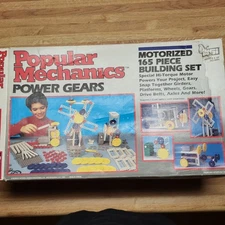 POPULAR MECHANICS 1994 POWER GEARS MOTORIZED BUILDING SET INCOMPLETE
