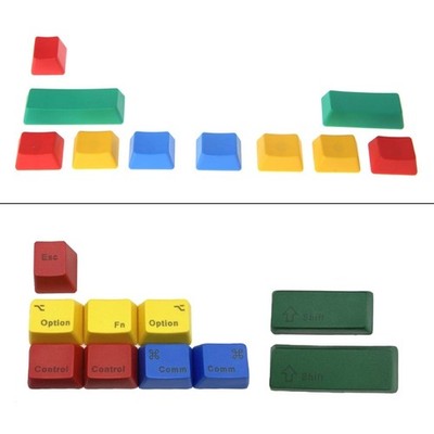 10Key OEM Height RGBY CMYK Keycaps Set PBT Material Lasers Engraved Characters