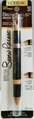 L'Oreal Paris Brow Stylist Raiser Highlighter Duo, #625 Deep, 0.16 Oz - NEW