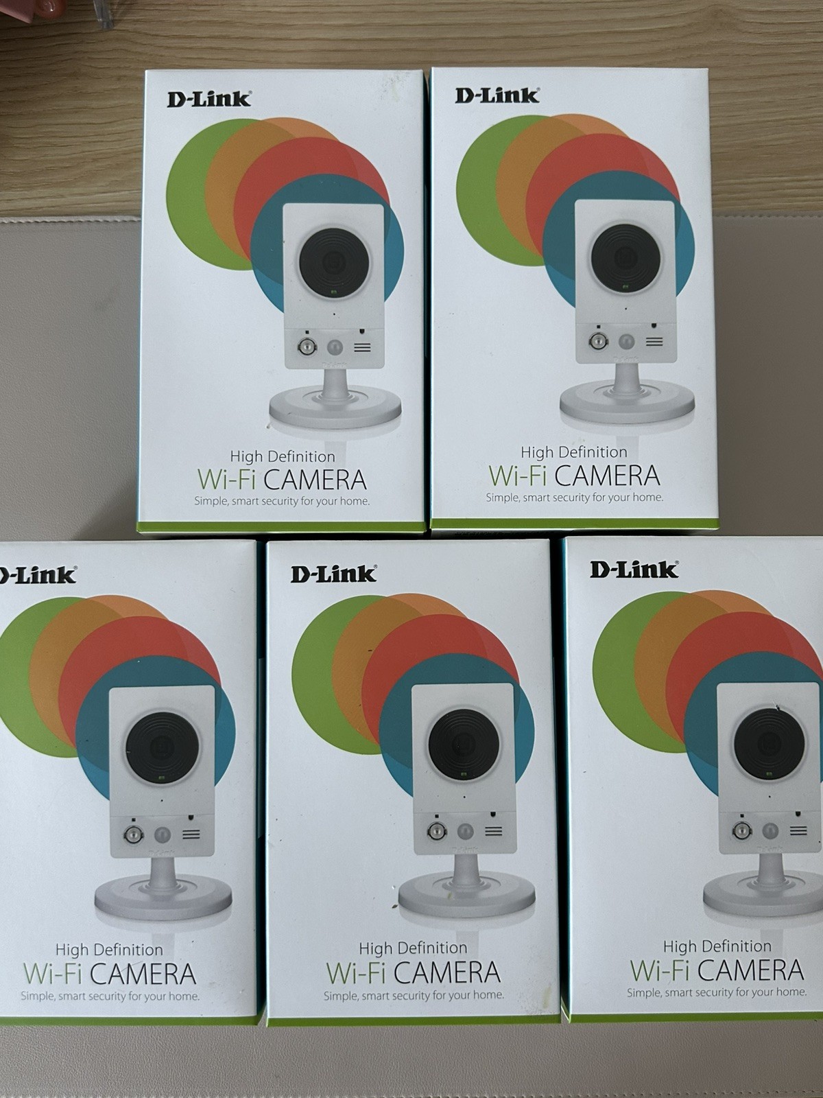 D-Link DCS-2132L-ES HD WiFi Security Camera 5 Pack Indoor Ne