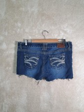 Maurice?s Y2K Hip Hop Embroidered Y2K Shorts Women?s W36 Blue PA1631