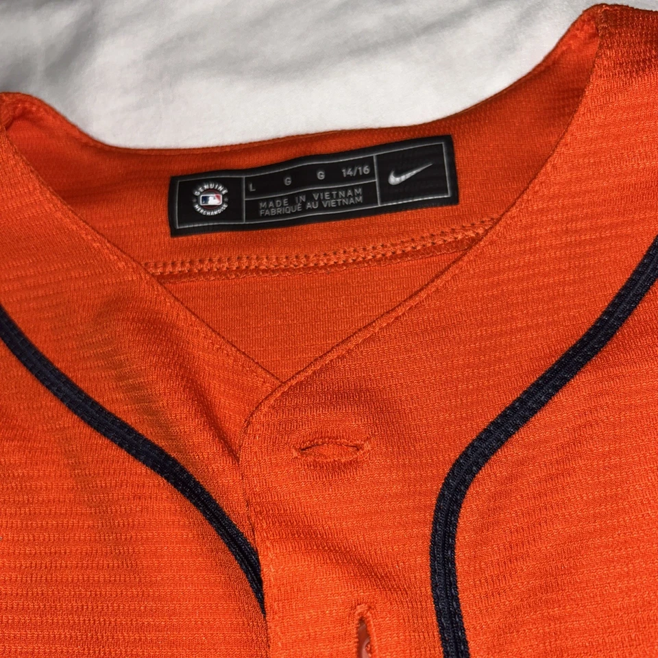 Camiseta Houston Astro Jose Altuve laranja (14-16Y) - Imagem 3 de 4