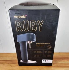 Mysoda Ruby 2 Sparkling Water Maker Silent Water Carbonator Black Copper NEW