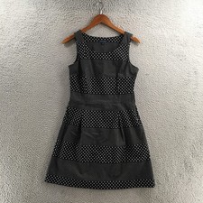 Tommy Hilfiger Dress Womens 8 Black White Polka Dot Sleeveless Casual Fit Top