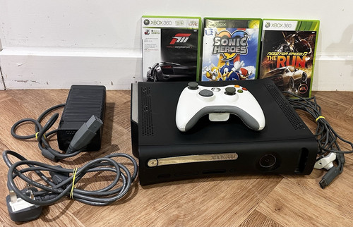 Microsoft Xbox 360 120GB Elite Console Bundle + Games Sonic Forza Need For Speed - Picture 1 of 9
