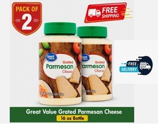 Great Value Grated Parmesan Cheese, 16 oz Each Pack OF 2 Free & Fast Shipping