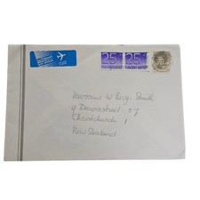 Netherlands to New Zealand Airmail Cover – Schiphol Airport Cancel – 1960s...