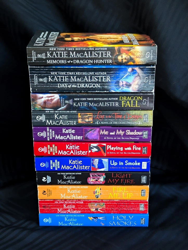 Lot Of 11 Katie MacAlister Books Dragon Septs 1-8 Slay Fire Memoirs Holy Smokes  Foto 2 de 4