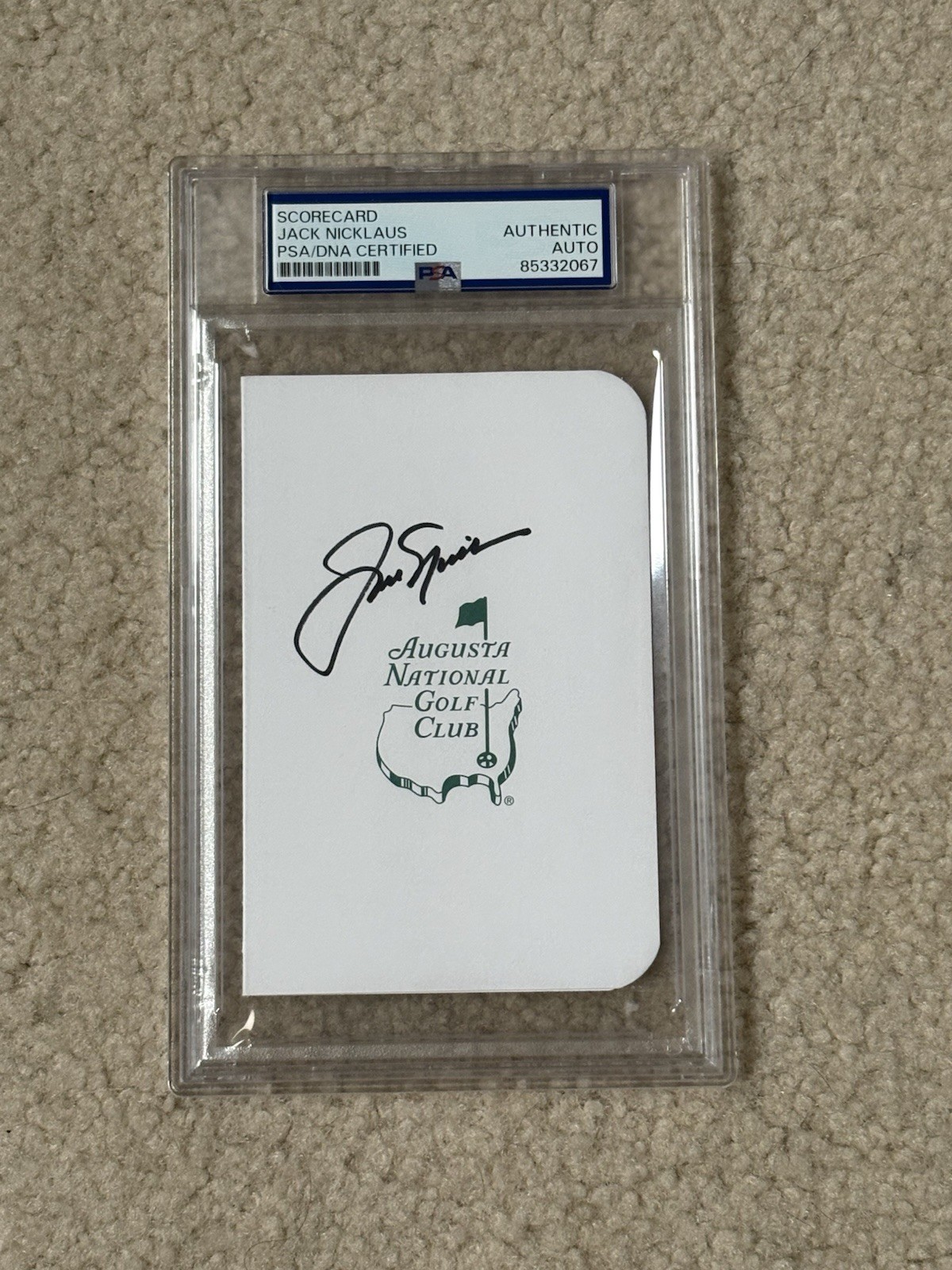 Jack Nicklaus signed Masters Scorecard PSA/DNA Slabbed autographed