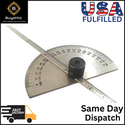 Stainless Steel Protractor  (Degree Protractor cum Depth)